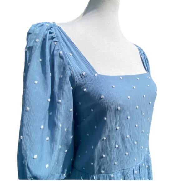 Anthropologie Medium Midi Dress Fall Boho Moon River Cottage tie back Prarie - Picture 4 of 15